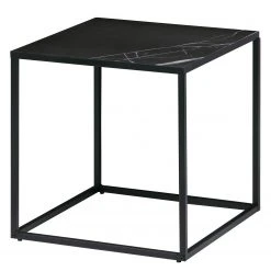 Loftscape Beistelltisch Sornas - Porzellan / Metall - Marmor Schwarz Dekor / Schwarz