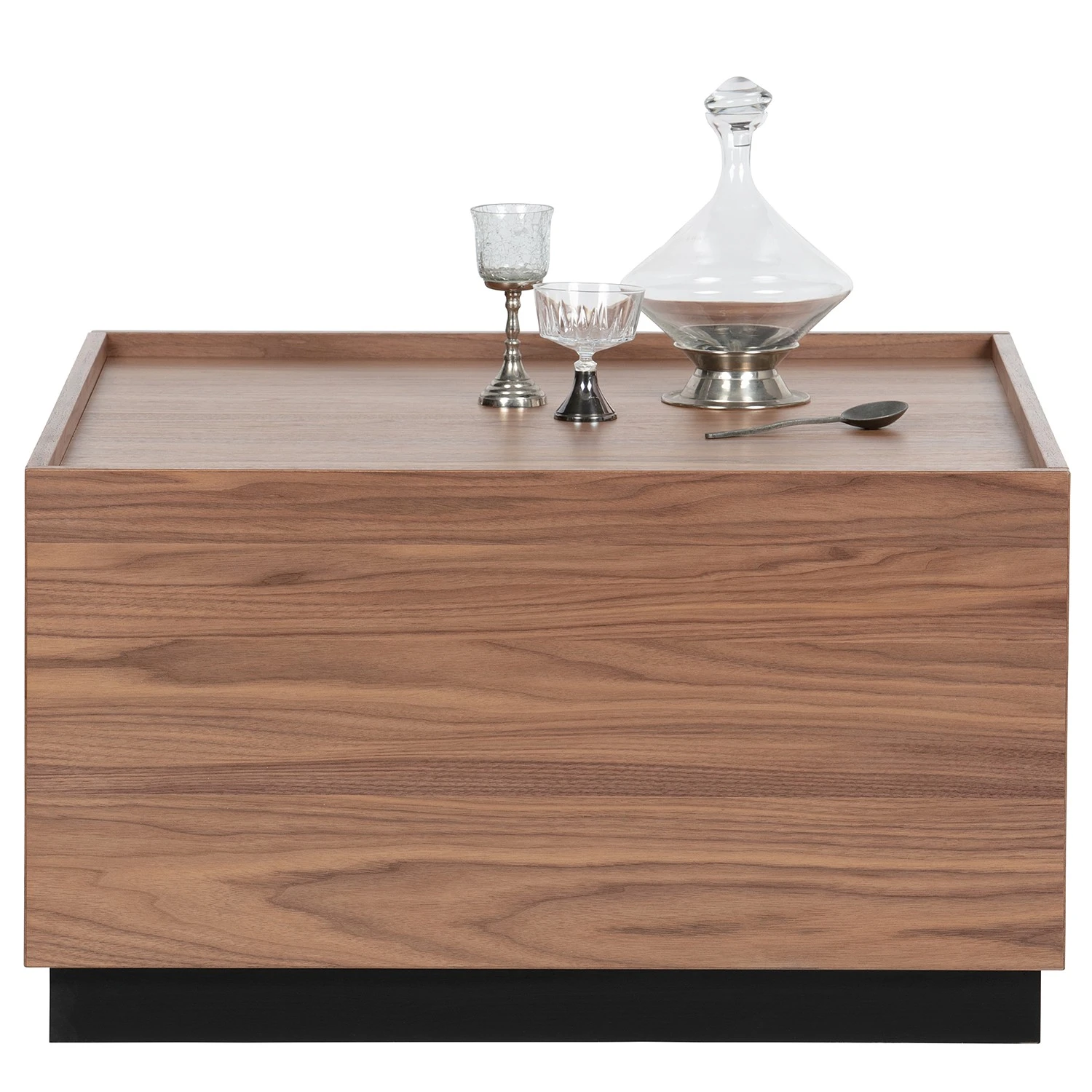 Red Living Couchtisch Valbo - Echtholzfurnier - Walnuss / Kiefer Schwarz - Breite: 82 cm 3 Red Living Couchtisch Valbo - Echtholzfurnier - Walnuss / Kiefer Schwarz - Breite: 82 cm – Bild 3