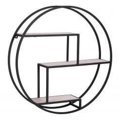 Red Living Wandregal Sling - Paulownia massiv / Metall - Paulownia / Schwarz