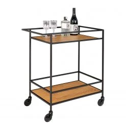 Red Living Servierwagen Arette - Eiche Dekor / Schwarz -Wohnzimmermöbel boutique en ligne 1000345904 220428 040 DETAILS P000000001000345904