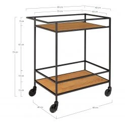 Red Living Servierwagen Arette - Eiche Dekor / Schwarz -Wohnzimmermöbel boutique en ligne 1000345904 220428 500 SKETCH DETAILS P000000001000345904 sketch