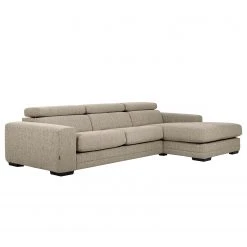 Loftscape Ecksofa Penpont - Flachgewebe Kaja: Anthrazit - Longchair davorstehend rechts