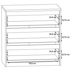 Loftscape Kommode Optima III - Matt Weiß -Wohnzimmermöbel boutique en ligne 1000348077 220603 501 SKETCH DETAILS P000000001000348077 sketch