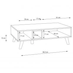 Loftscape Couchtisch Pesaro - Eiche Artisan Dekor / Schwarz -Wohnzimmermöbel boutique en ligne 1000348099 220603 501 SKETCH DETAILS P000000001000348099 sketch
