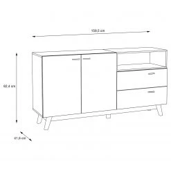Loftscape Sideboard Pesaro I - Eiche Artisan Dekor / Schwarz 10 Loftscape Sideboard Pesaro I - Eiche Artisan Dekor / Schwarz -Wohnzimmermöbel boutique en ligne 1000348113 220603 500 SKETCH DETAILS P000000001000348113 sketch
