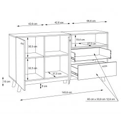 Loftscape Sideboard Pesaro I - Eiche Artisan Dekor / Schwarz 11 Loftscape Sideboard Pesaro I - Eiche Artisan Dekor / Schwarz -Wohnzimmermöbel boutique en ligne 1000348113 220603 501 SKETCH DETAILS P000000001000348113 sketch