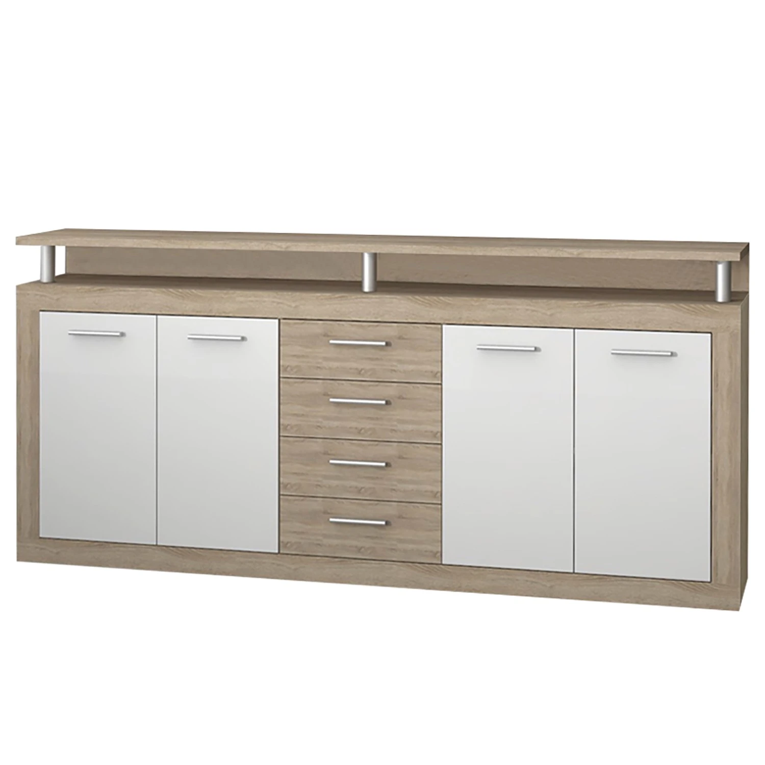 Loftscape Sideboard Parzival - Eiche Sonoma Dekor / Weiß 1 Loftscape Sideboard Parzival - Eiche Sonoma Dekor / Weiß