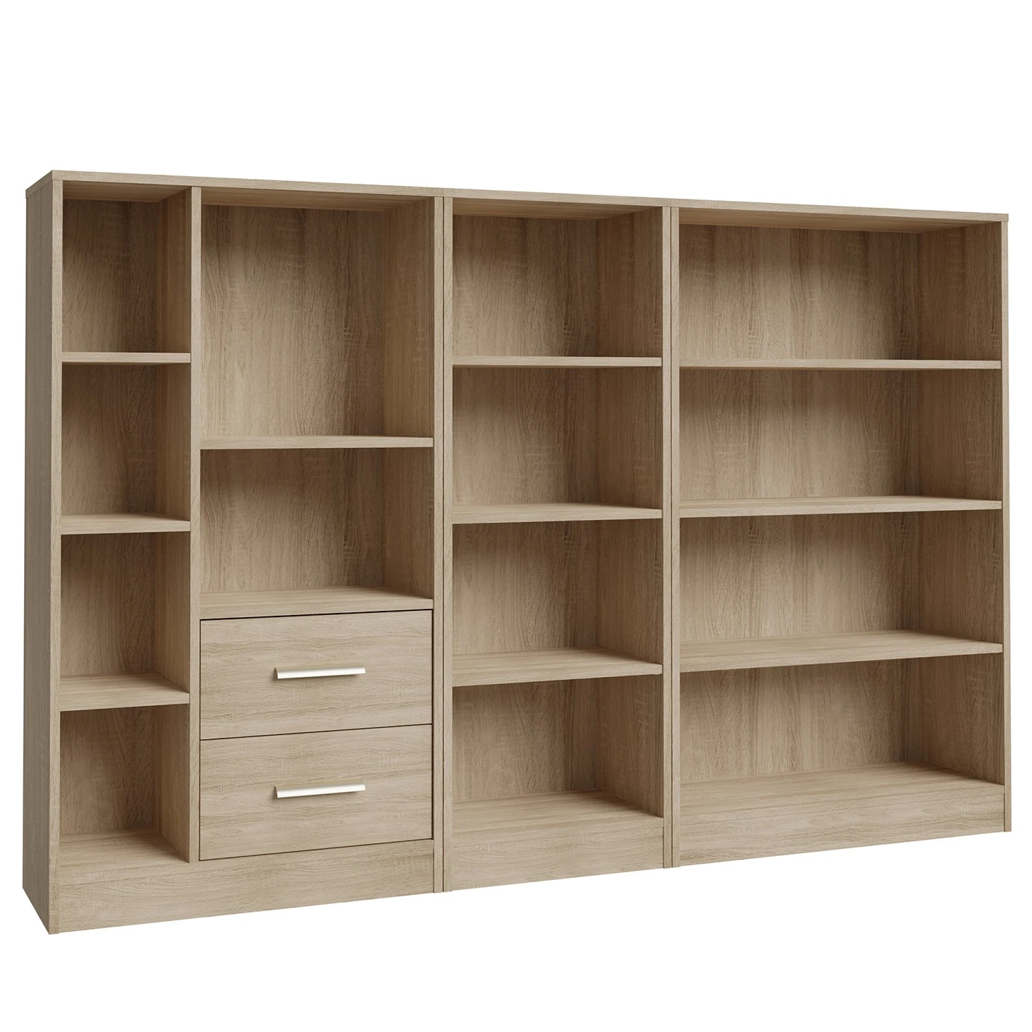 Fredriks Regalwand Wardell (3-teilig) - Eiche Sonoma Dekor 1 Fredriks Regalwand Wardell (3-teilig) - Eiche Sonoma Dekor