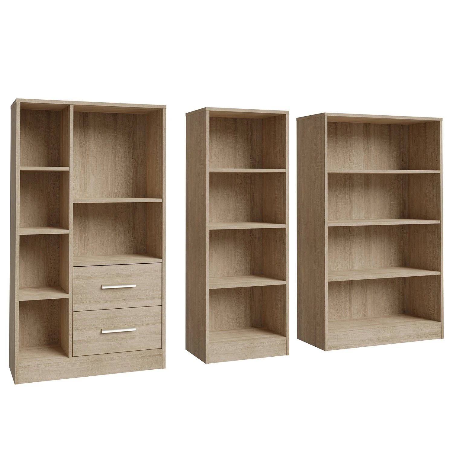 Fredriks Regalwand Wardell (3-teilig) - Eiche Sonoma Dekor 3 Fredriks Regalwand Wardell (3-teilig) - Eiche Sonoma Dekor – Bild 3