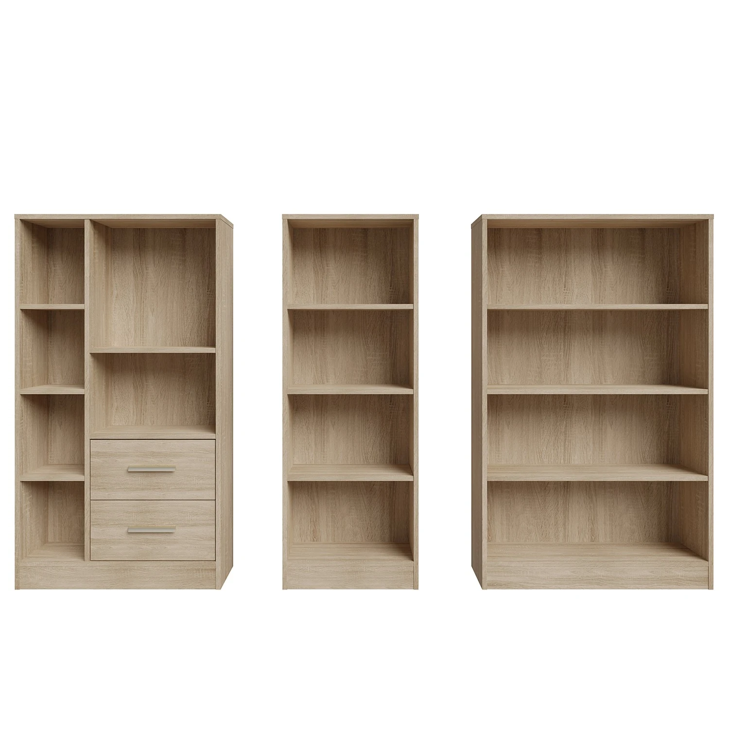 Fredriks Regalwand Wardell (3-teilig) - Eiche Sonoma Dekor 5 Fredriks Regalwand Wardell (3-teilig) - Eiche Sonoma Dekor – Bild 5