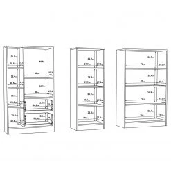 Fredriks Regalwand Wardell (3-teilig) - Eiche Sonoma Dekor 17 Fredriks Regalwand Wardell (3-teilig) - Eiche Sonoma Dekor -Wohnzimmermöbel boutique en ligne 1000348162 220505 501 SKETCH DETAILS P000000001000348162 sketch