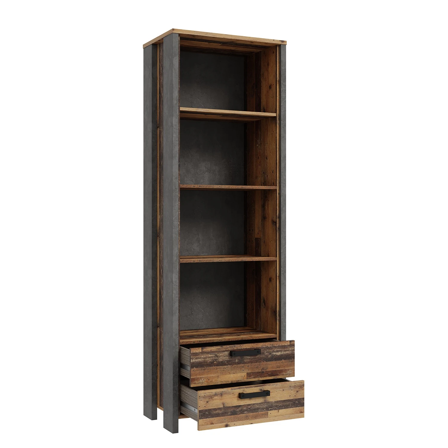 Fredriks Büroregal Clifford II - Altholz Dekor / Dunkelgrau 5 Fredriks Büroregal Clifford II - Altholz Dekor / Dunkelgrau – Bild 5