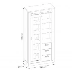 Ridgevalley Vitrinenschrank Shutter - Pinie Weiß Dekor 20 Ridgevalley Vitrinenschrank Shutter - Pinie Weiß Dekor -Wohnzimmermöbel boutique en ligne 1000348680 220505 500 SKETCH DETAILS P000000001000348680 sketch