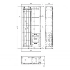 Ridgevalley Vitrinenschrank Shutter - Pinie Weiß Dekor 21 Ridgevalley Vitrinenschrank Shutter - Pinie Weiß Dekor -Wohnzimmermöbel boutique en ligne 1000348680 220505 501 SKETCH DETAILS P000000001000348680 sketch