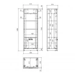 Ridgevalley Regal Shutter - Eiche Dekor -Wohnzimmermöbel boutique en ligne 1000348689 220505 501 SKETCH DETAILS P000000001000348689 sketch