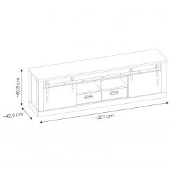 Ridgevalley TV-Lowboard Shutter II - Eiche Dekor -Wohnzimmermöbel boutique en ligne 1000348694 220505 500 SKETCH DETAILS P000000001000348694 sketch