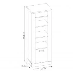 Ridgevalley Wohnwand Shutter I (3-teilig) - Eiche Dekor -Wohnzimmermöbel boutique en ligne 1000348722 220505 501 SKETCH DETAILS P000000001000348722 sketch