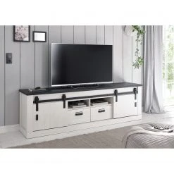 Ridgevalley Wohnwand Shutter II (3-teilig) - Pinie Weiß Dekor -Wohnzimmermöbel boutique en ligne 1000348731 220505 021 MOOD DETAILS P000000001000348731 mood