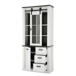 Ridgevalley Wohnwand Shutter III (4-teilig) - Pinie Weiß Dekor -Wohnzimmermöbel boutique en ligne 1000348734 220505 031 DETAILS P000000001000348734