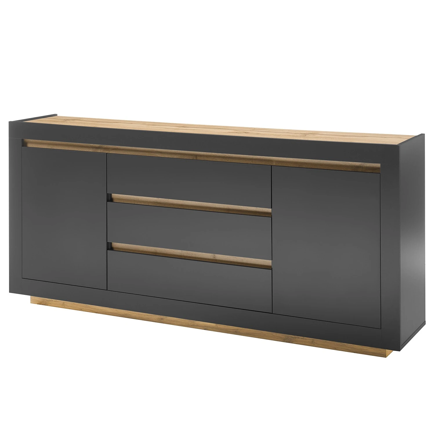 Loftscape Sideboard Accra - Anthrazit / Eiche Dekor 1 Loftscape Sideboard Accra - Anthrazit / Eiche Dekor