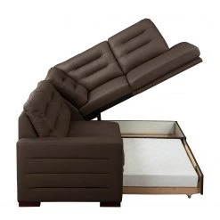 Loftscape Ecksofa Pitalito - Echtleder Maer: Dunkelbraun - Ottomane davorstehend rechts -Wohnzimmermöbel boutique en ligne 1000349696 220517 080 DETAILS P000000001000349696