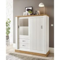 Ridgevalley Wohnwand Ollezy II (4-teilig) - Pinie Weiß Dekor / Eiche Wotan Dekor -Wohnzimmermöbel boutique en ligne 1000349814 220513 023 MOOD DETAILS P000000001000349814 mood