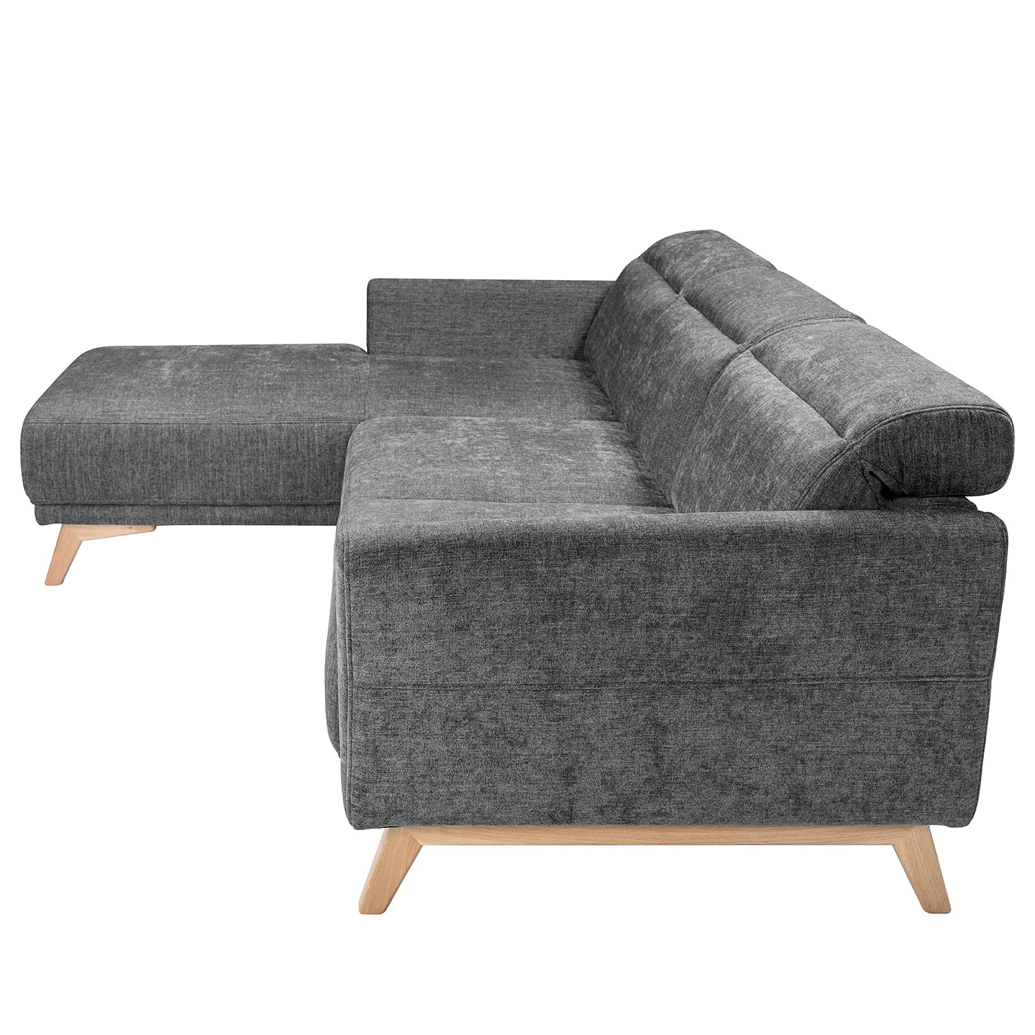 Norrwood Ecksofa Omchak - Webstoff Cieli: Dunkelgrau - Longchair davorstehend links - Kopfstütze verstellbar 3 Norrwood Ecksofa Omchak - Webstoff Cieli: Dunkelgrau - Longchair davorstehend links - Kopfstütze verstellbar – Bild 3