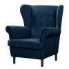 Norrwood Sessel Skog - Samt Vaia: Dunkelblau