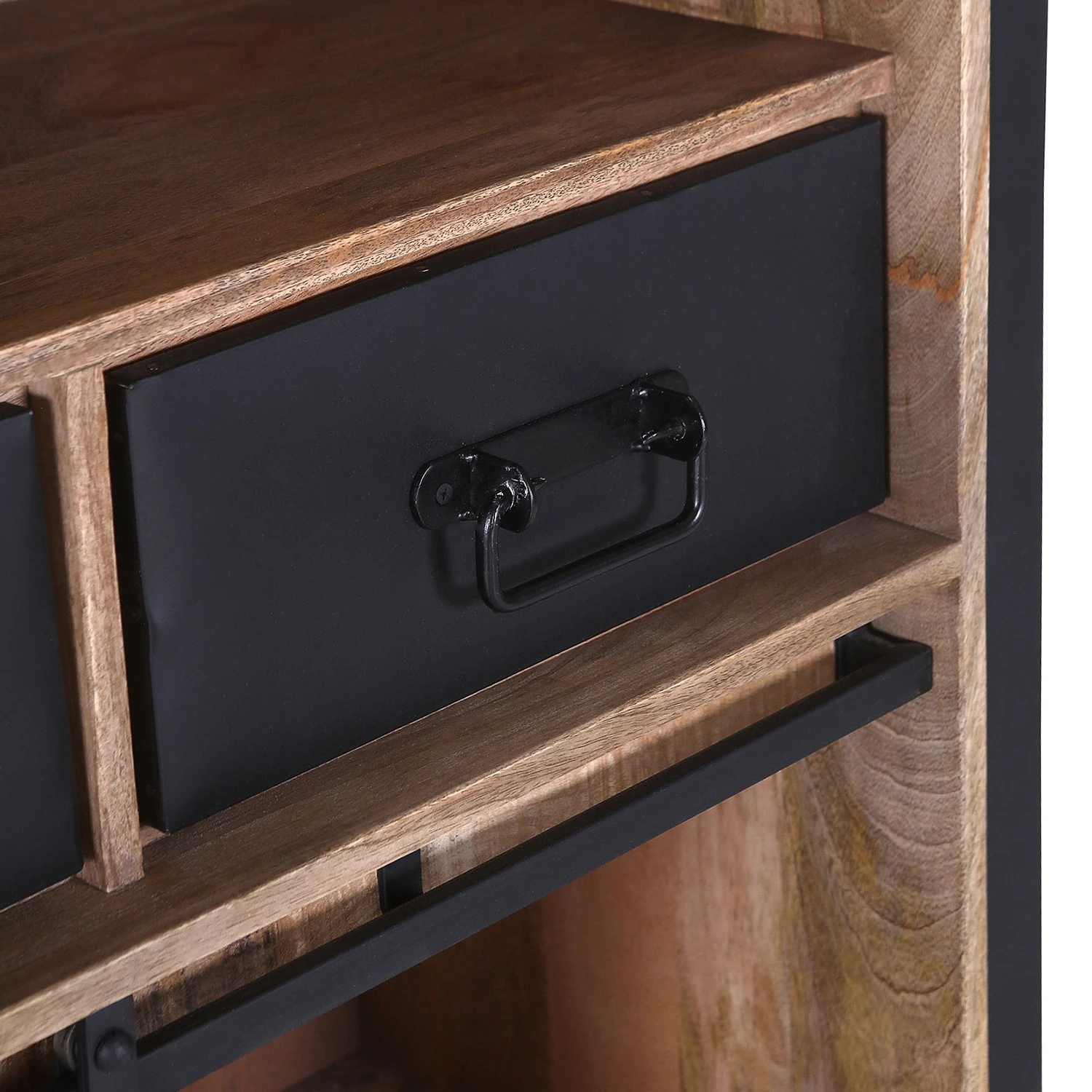 Red Living Highboard Toleos - Mango sägerau massiv / Eisen - Mangoholz / Schwarz 4 Red Living Highboard Toleos - Mango sägerau massiv / Eisen - Mangoholz / Schwarz – Bild 4