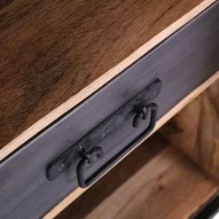 Red Living Sideboard Toleos - Mango sägerau massiv / Eisen - Mangoholz / Schwarz 12 Red Living Sideboard Toleos - Mango sägerau massiv / Eisen - Mangoholz / Schwarz -Wohnzimmermöbel boutique en ligne 1000352070 220520 030 DETAILS P000000001000352070