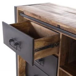 Red Living Sideboard Toleos - Mango sägerau massiv / Eisen - Mangoholz / Schwarz 13 Red Living Sideboard Toleos - Mango sägerau massiv / Eisen - Mangoholz / Schwarz -Wohnzimmermöbel boutique en ligne 1000352070 220520 035 DETAILS P000000001000352070