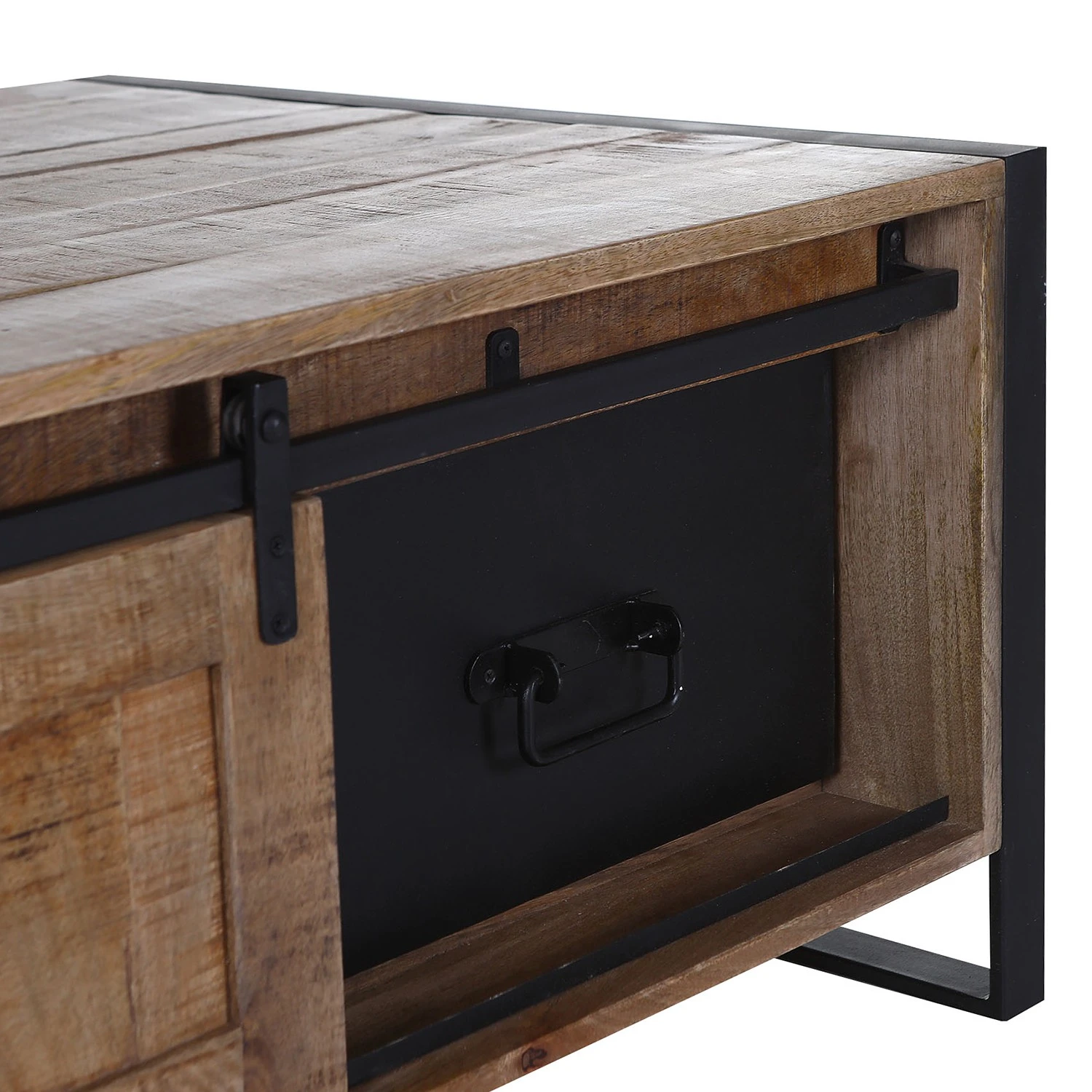 Red Living Couchtische Toleos - Mango sägerau massiv / Eisen - Mangoholz / Schwarz 3 Red Living Couchtische Toleos - Mango sägerau massiv / Eisen - Mangoholz / Schwarz – Bild 3