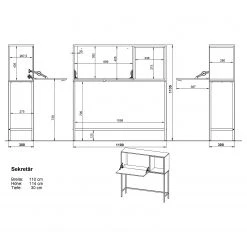 Germania Konsolentisch Wigston - Kaschmir -Wohnzimmermöbel boutique en ligne 1000352100 220512 500 SKETCH DETAILS P000000001000352100 sketch
