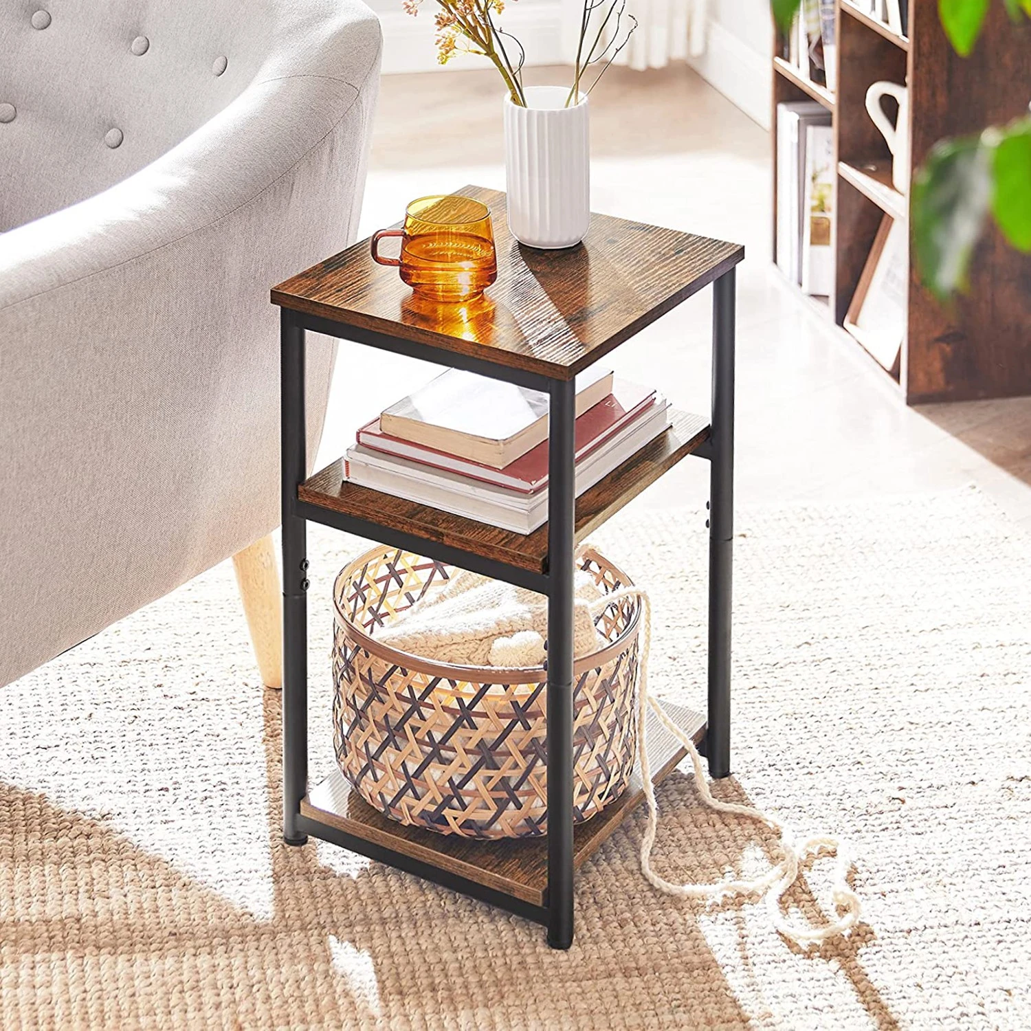 Red Living Beistelltisch Uberto II - Braun / Schwarz 2 Red Living Beistelltisch Uberto II - Braun / Schwarz – Bild 2