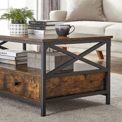 Red Living Couchtisch Molalla II - Braun / Schwarz -Wohnzimmermöbel boutique en ligne 1000353400 220601 031 DETAILS P000000001000353400