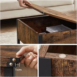 Red Living Couchtisch Morristown I - Braun / Schwarz -Wohnzimmermöbel boutique en ligne 1000353401 220601 031 DETAILS P000000001000353401