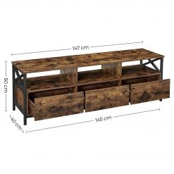 Red Living TV-Lowboard Molalla I - Braun / Schwarz -Wohnzimmermöbel boutique en ligne 1000353405 220601 500 SKETCH DETAILS P000000001000353405 sketch