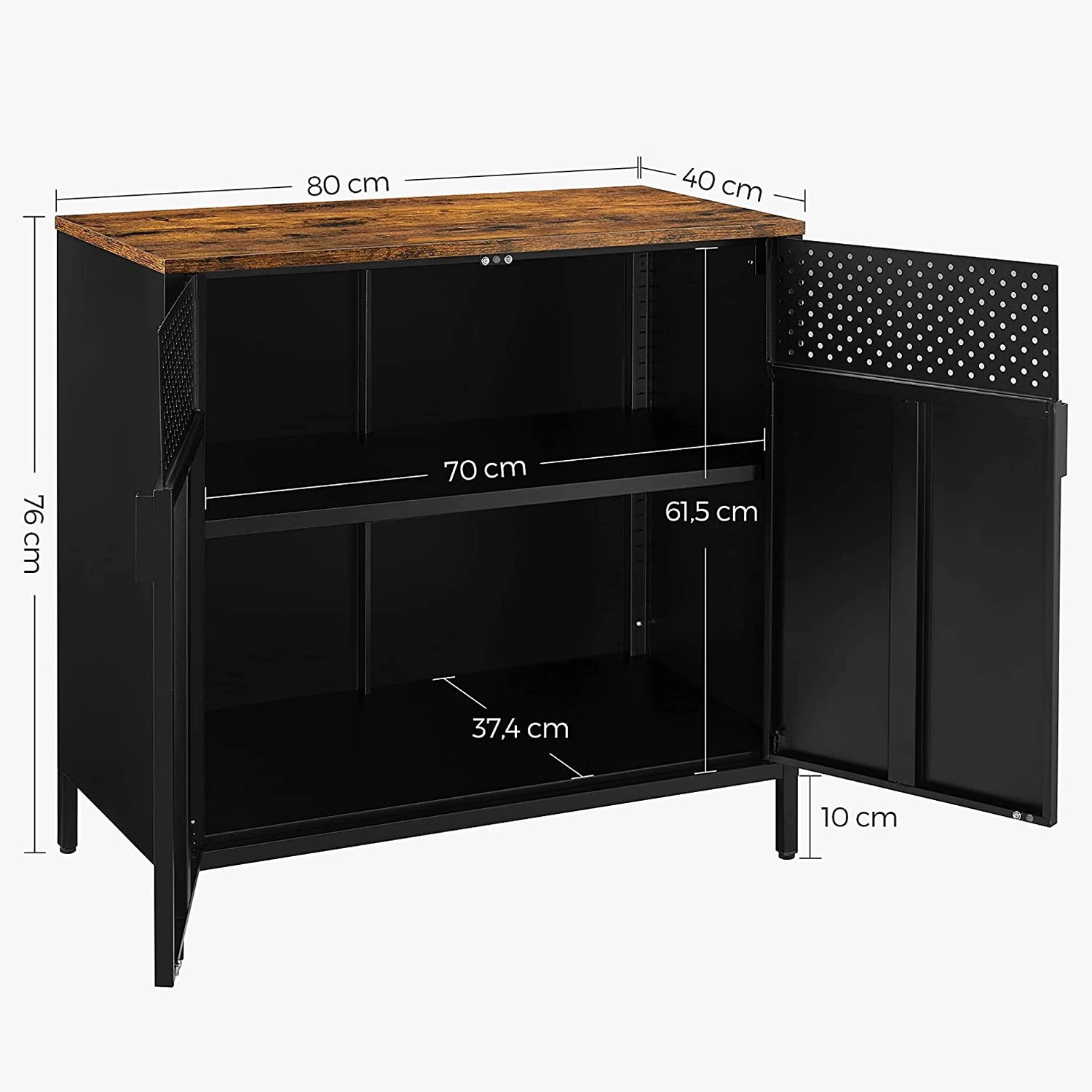 Red Living Kommode Ferris Wheel - Metall - Braun / Schwarz 8 Red Living Kommode Ferris Wheel - Metall - Braun / Schwarz – Bild 8