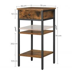 Red Living Beistelltisch Brillac II - Braun / Schwarz -Wohnzimmermöbel boutique en ligne 1000353416 220601 500 SKETCH DETAILS P000000001000353416 sketch