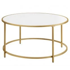 Loftscape Couchtisch Poygan II - Weiß / Gold