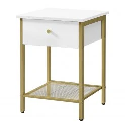 Loftscape Beistelltisch Villa Maria - Weiß / Gold