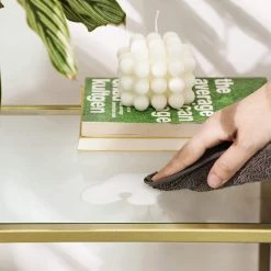 Red Living Konsolentisch Poygan II - Glas / Metall - Gold -Wohnzimmermöbel boutique en ligne 1000353441 220601 030 DETAILS P000000001000353441