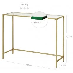 Red Living Konsolentisch Poygan II - Glas / Metall - Gold -Wohnzimmermöbel boutique en ligne 1000353441 220601 500 SKETCH DETAILS P000000001000353441 sketch