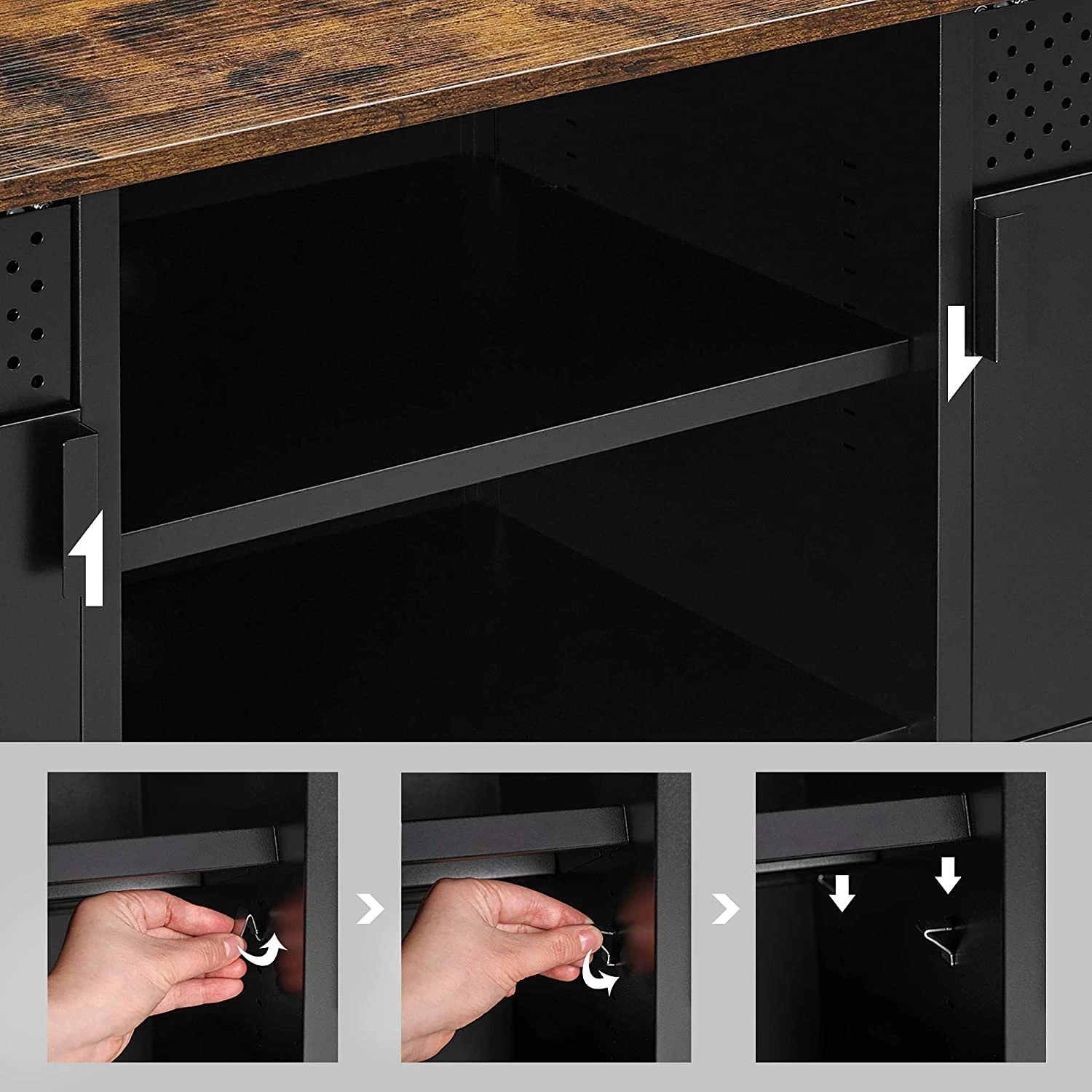 Red Living TV-Lowboard Ferris Wheel - Braun / Schwarz 6 Red Living TV-Lowboard Ferris Wheel - Braun / Schwarz – Bild 6