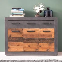 Trendteam Kommode Indy II - Altholz Dekor / Anthrazit -Wohnzimmermöbel boutique en ligne 1000353496 220520 021 MOOD DETAILS P000000001000353496 mood