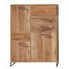 Red Living Highboard Sligo I - Risseiche Silber Dekor / Graphit