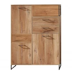 Red Living Highboard Sligo I - Risseiche Silber Dekor / Graphit