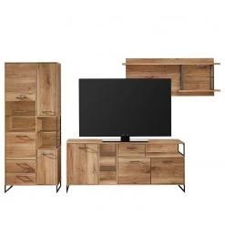 Red Living Wohnwand Sligo III (3-teilig) - Risseiche Silber Dekor / Graphit