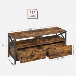 Red Living TV-Lowboard Molalla II - Braun / Schwarz -Wohnzimmermöbel boutique en ligne 1000355235 220601 500 SKETCH DETAILS P000000001000355235 sketch