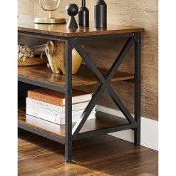 Red Living TV-Rack Molalla - Braun / Schwarz -Wohnzimmermöbel boutique en ligne 1000355236 220601 030 DETAILS P000000001000355236